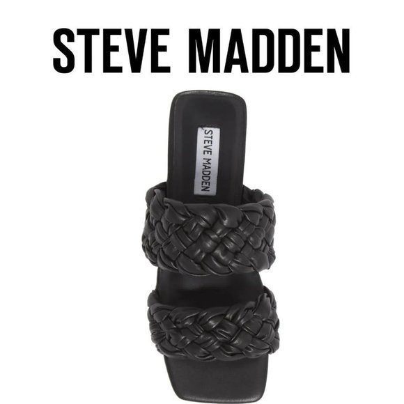 New Steve Madden Merrin Woven Sandal, Size 6.5, 8 and 8.5 - Black - Picture 5 of 7